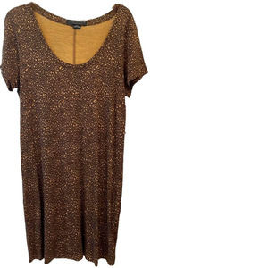 Cheetah T-Shirt Fabric Soft Short Sleeve Dress